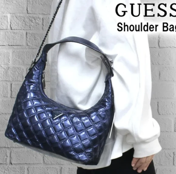 GUESS Cessily Convertible Hobo Crossbody – Midnight Blue NWT - Picture 1 of 16